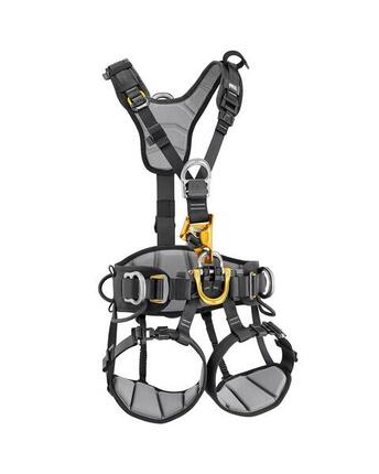 Harnais Petzl ASTRO EUR T2 noir-jaune confort 3D integrated