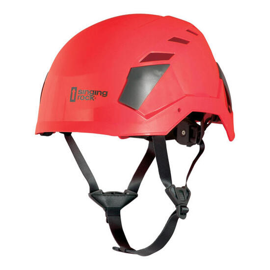 Arbeitshelm Singing Rock Flash Aero rotes ABS/PC UNI 53–63 cm Belüftung EN 12492