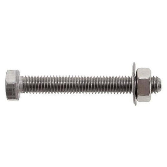 Bullone corona forcella Bofix acciaio inox M6-40 set completo 10 pz.