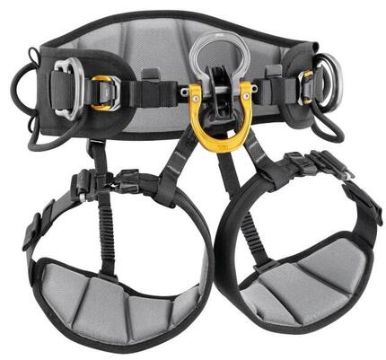 Gurt-/Harnisch-Cuissard PETZL Astro Sit T2, schwarz-gelb, 7 Öffnungen