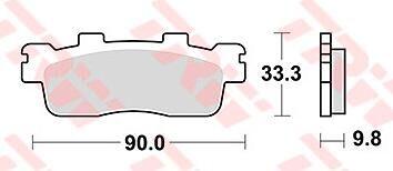 ÉCOLOGIE Pastiglie freno TRW MCB830 in metallo sinterizzato.
