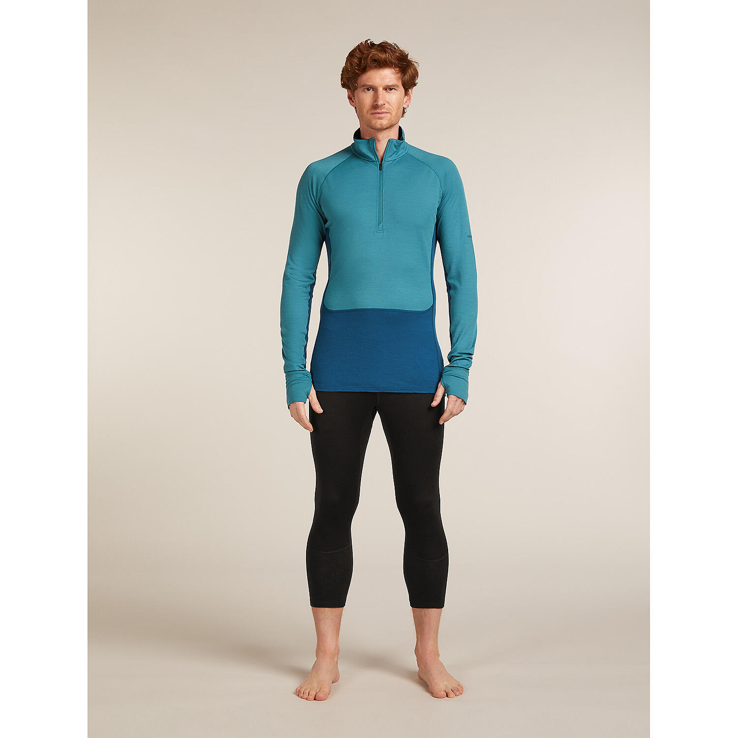 Herren Unterhemd Merino 200 ZoneKnit LS Half Zi 4/7