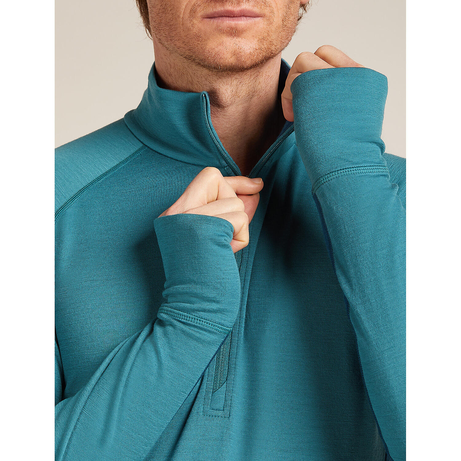Herren Unterhemd Merino 200 ZoneKnit LS Half Zi 6/7