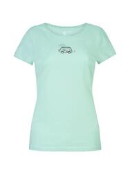 T‑shirt femme Rafiki coton bio vert coupe décontractée imprimé unique