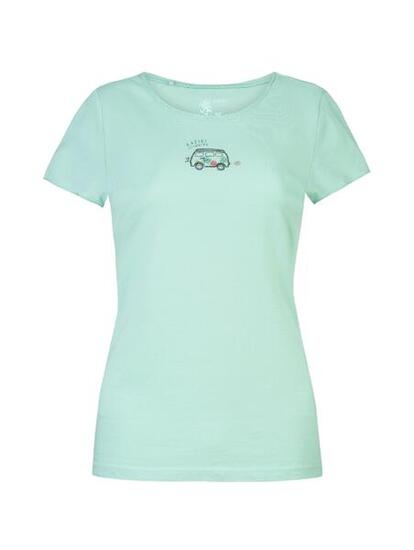 Damen-T-Shirt Rafiki 100% Bio-Baumwolle, grün, legerer Schnitt, unikate Prints