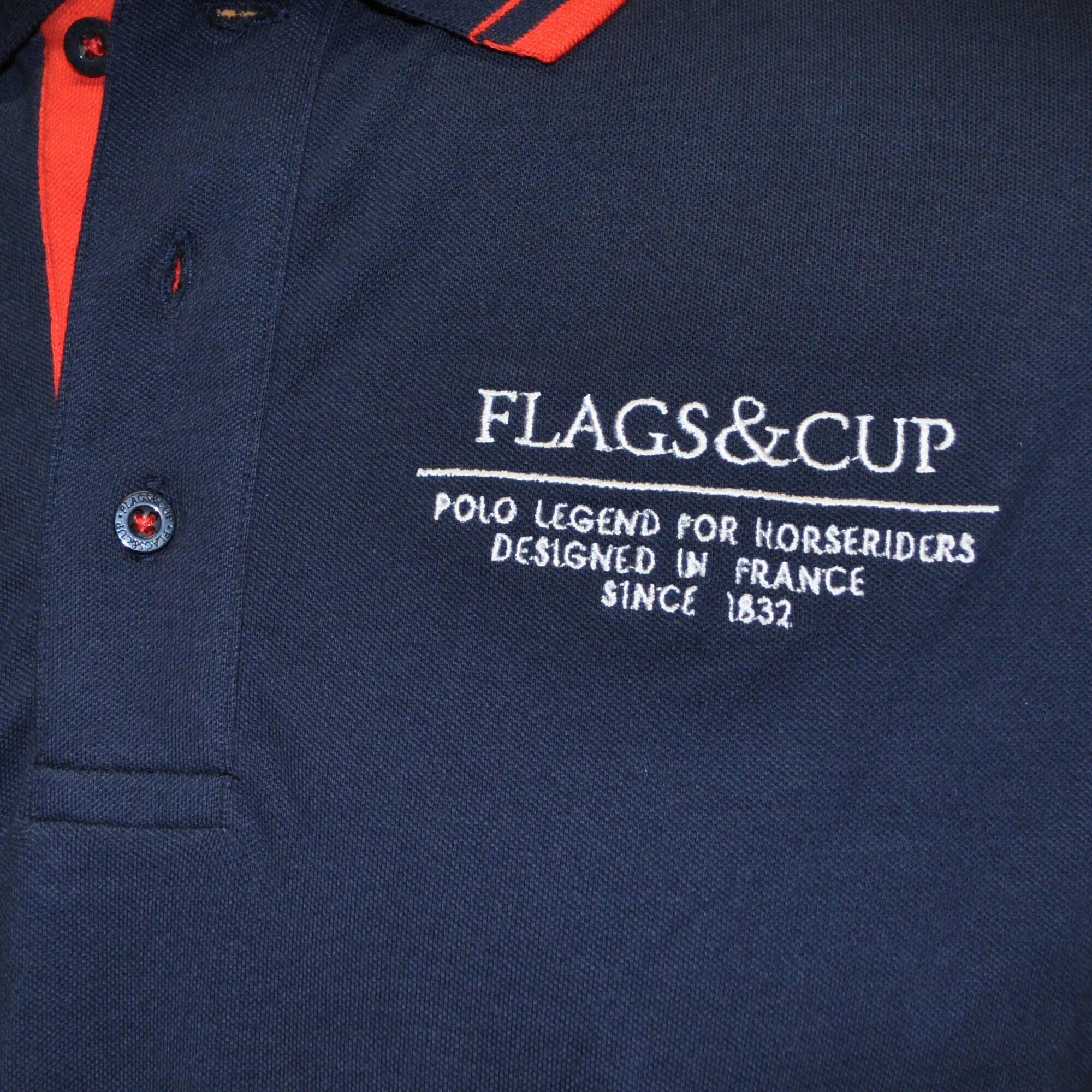 Dziecięca jeździecka koszulka polo Flags&Cup Oyon 2/3