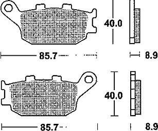 Trw remblokken mcb 634 brake pad mcb 634 organic standard 1/1