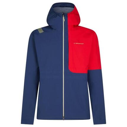 La Sportiva Crizzle M Jacke – wasserdicht, atmungsaktiv, Night Blue/Tango Red