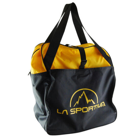Sac Skimo La Sportiva nylon résistant noir/jaune, grand compartiment chaussures