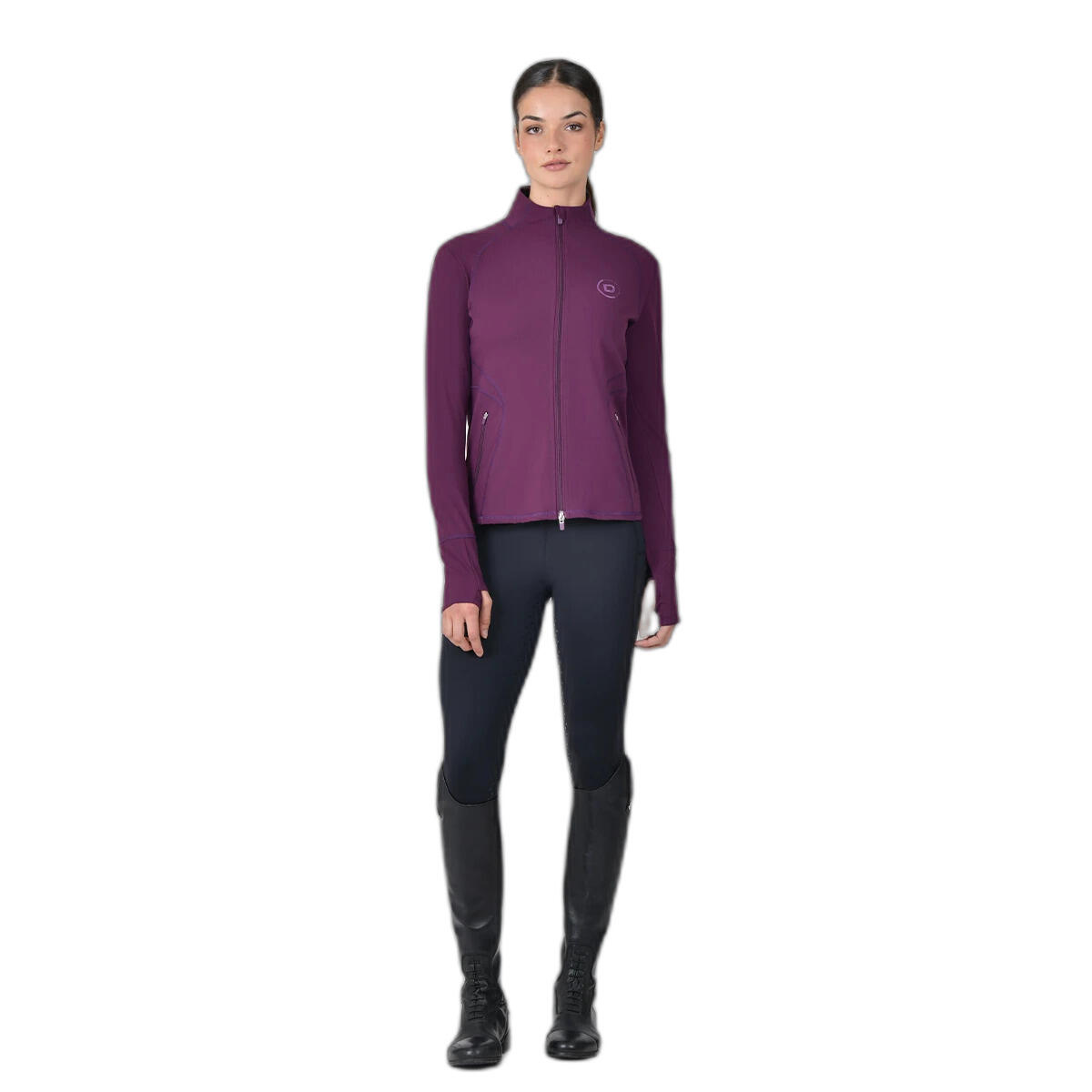 Dublin - Veste Équitation Polyvalente Full Zip Femme Dublin - Veste De Concours - Violet - Decathlon