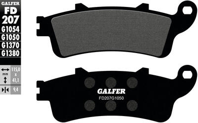 Galfer remblokken "fd207" brake pad fd207 g1050 organic scooter