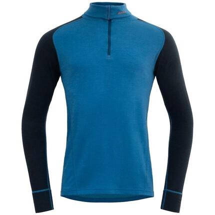 Devold Duo Active Merino 205 Zip Neck Herren T-Shirt blau – 100% Merinowolle