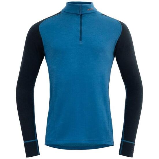 Devold Duo Active Merino 205 Zip Neck Herren T-Shirt blau – 100% Merinowolle