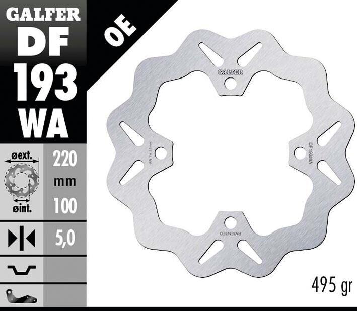 GALFER GALFER Disco freno DF193, tipo WA, rigido, Wave.