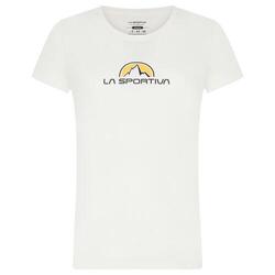T-shirt femme La Sportiva 100% coton bio blanc col rond manches courtes 135 g/m²