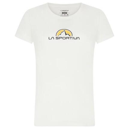 Tee-shirt femme La Sportiva coton bio blanc décontracté col rond