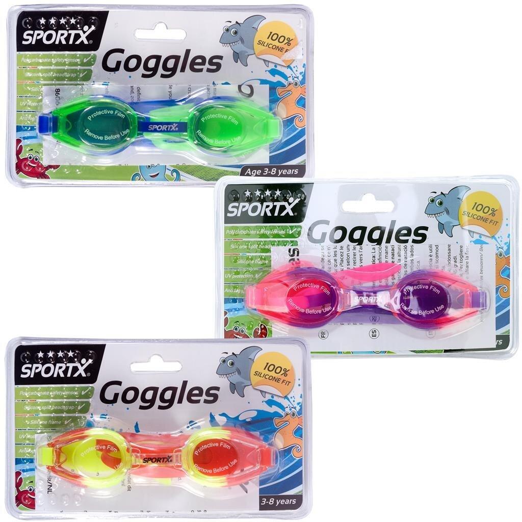 Okulary pływackie dziecięce SportX Excel 3–8 lat
