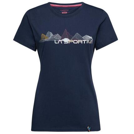 T shirt femme La Sportiva Peaks Night Sky 100% coton manches courtes léger