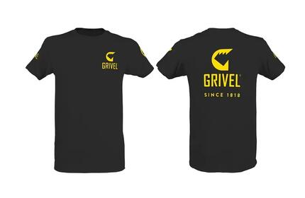 T‑Shirt homme GRIVEL Logo Montanha noir taille S léger et respirant