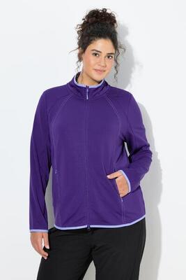 Dames functioneel sweatvest opstaande kraag lange mouw gerecycled