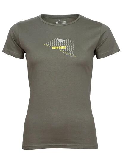 T-shirt femme High Point Atlas 1.0 coton Laurel kaki – manches courtes
