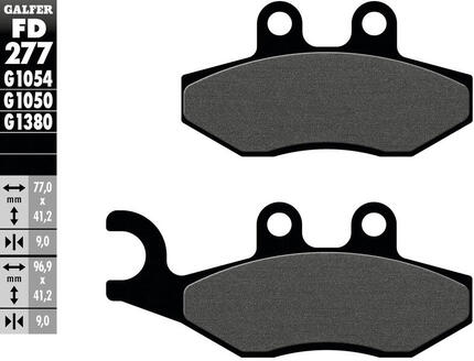 Galfer remblokken fd277 brake pad fd277 g1054 organic standard