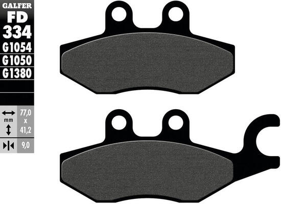 Galfer remblokken fd334 brake pad fd334 g1054 organic standard