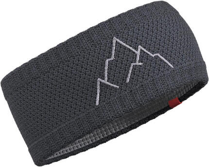 Bandeau Hannah Astra 100% laine mérinos, doublure polaire, broderie montagne