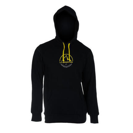 Hoodie La Sportiva homme 100% coton noir coupe décontractée capuche réglable