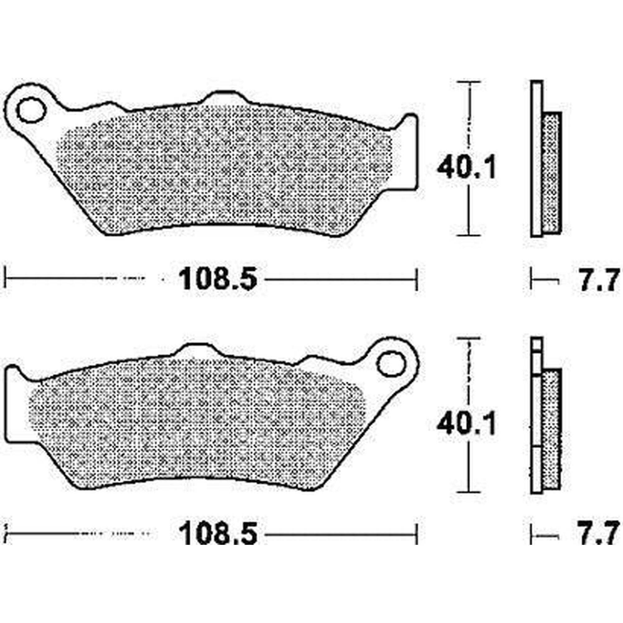 Klocki hamulcowe TRW MCB 671 SV - Metaliczne, Syntetyzowane