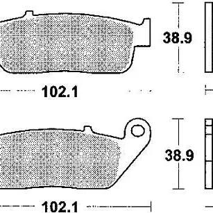 TRW MCB 598 Sintered Brake Pad.