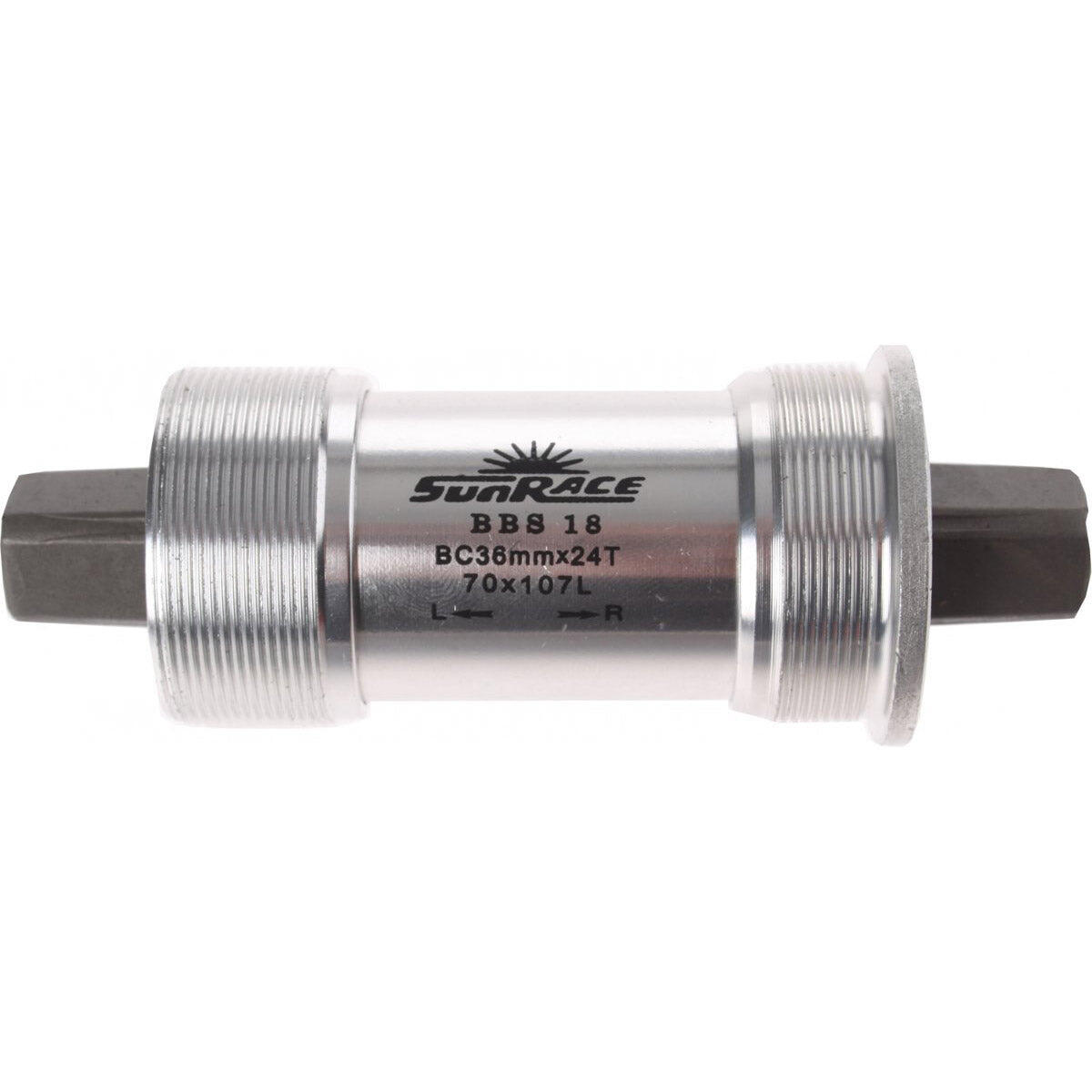 SunRace suport 107 mm włoski Alu-Cup, srebrny