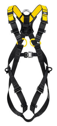 Harnas Petzl Newton 2 schwarz/gelb ergonomisch FAST LT PLUS DOUBLEBACK