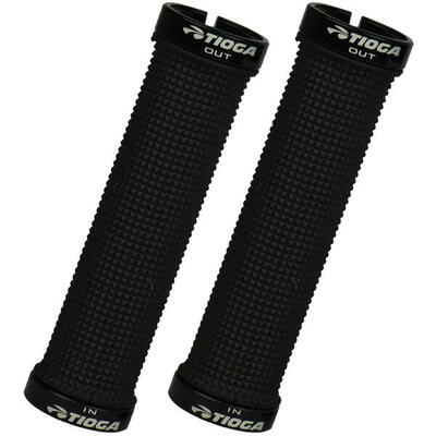 Set manopole Tioga Lock-On Slim 135/135 mm nero.