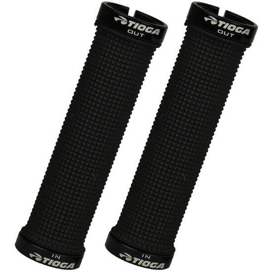 Set manopole Tioga Lock-On Slim 135/135 mm nero.