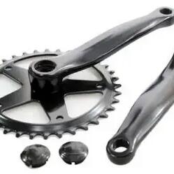 Vinty children's crankset 36T, 152 mm, black.