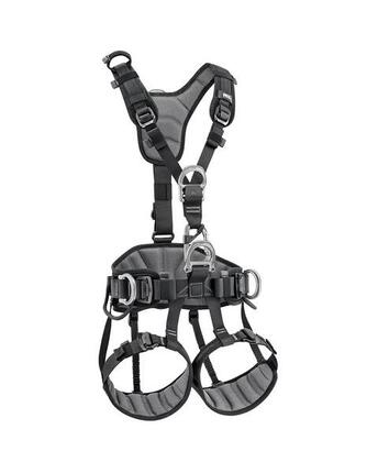Harnais Petzl AVAO EU intégral T1 Noir/Jaune DoubleBack 5 porte-matériel