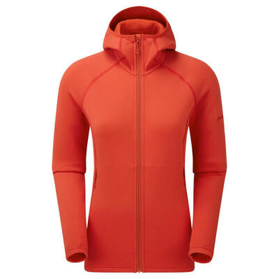 Felpa tecnica con cappuccio Montane Fury donna THERMO STRETCH spazzolata