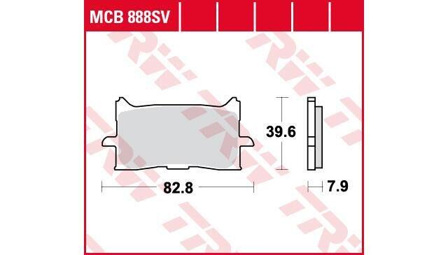 Trw -lucas remblokken mcb 888 brake pad mcb 888 sv sintered metal 1/1