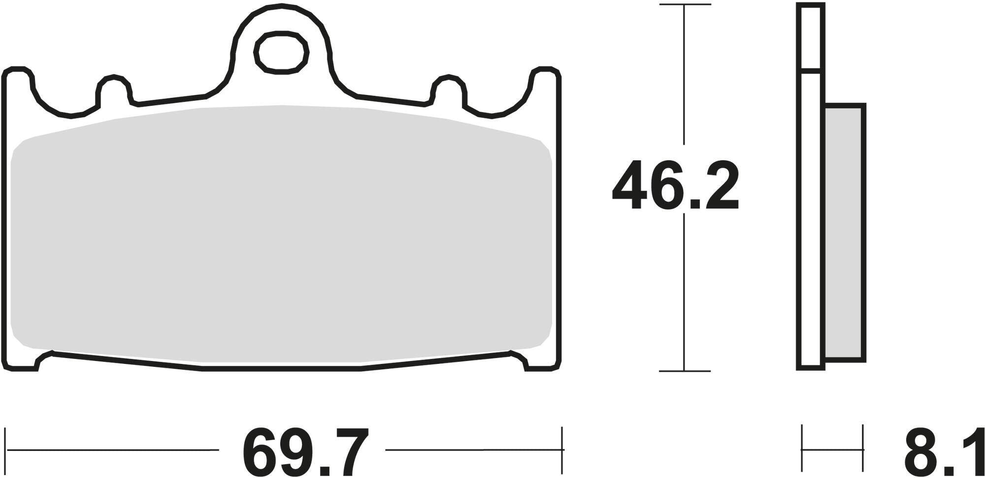 ATE Remblokkenset, schijfrem voor o.a. Mercedes-Benz - 13.0460-6031.2