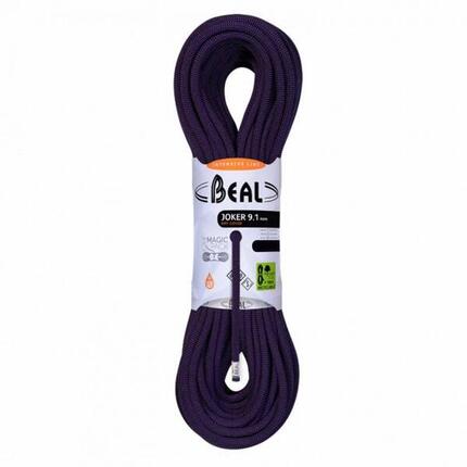 Corde BEAL JOKER 9,1 mm 80 m Unicore DryCover purple