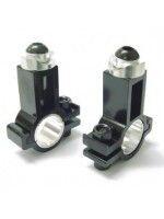 Set montaggio TranzX JD-802 per manubrio clip-on 25.4/31.8 nero.