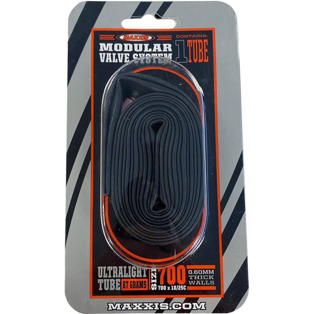 Maxxis inner tube 28" 20-622 MVS 20mm Ultra Light, rubber, black.