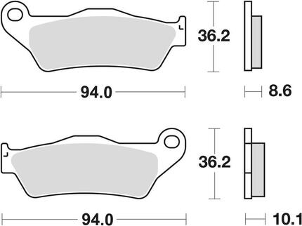 Trw remblokken mcb 707 brake pad mcb 707 organic standard