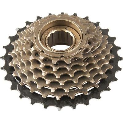 Tecora primax e freewheel 7 speed 14-28t zwart-bruin in box