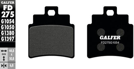 Galfer remblokken fd275 brake pad fd275 g1054 organic standard