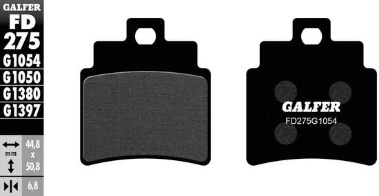 Galfer remblokken fd275 brake pad fd275 g1054 organic standard