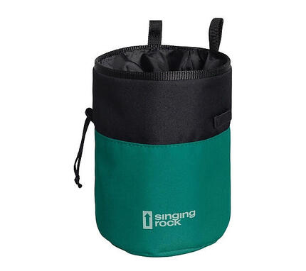 Sack Magnesium Singing Rock DUO Schwarz/Grün Leicht 65 g Schnellverschluss