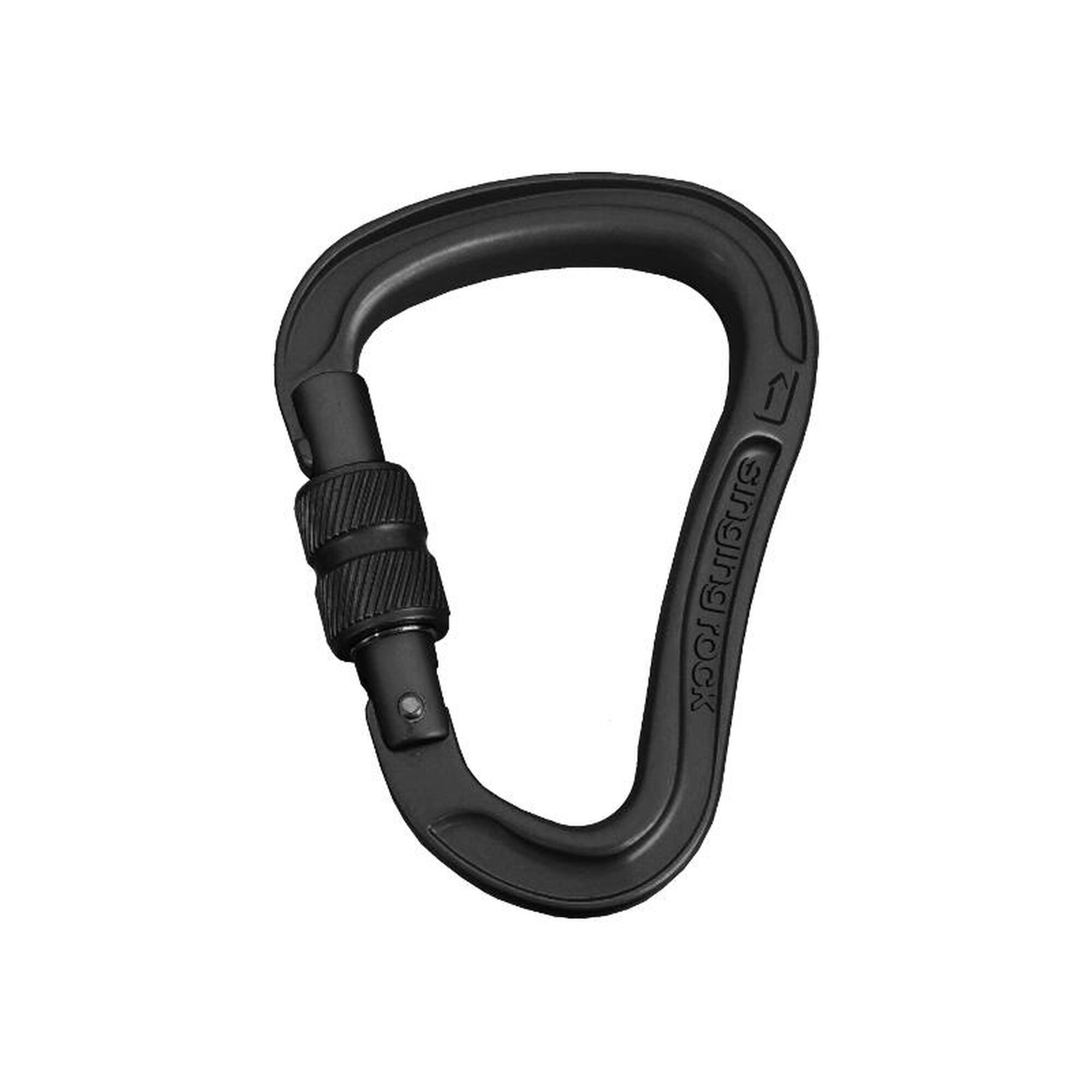 Singing Rock - Karabiner Singing Rock Bora Screw Noir Aluminium Léger Verrouillage Asymétrique - Mousqueton D'Escalade - Noir - No Size - Decathlon