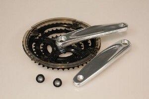 TORMINO Lasco Crankset 24 34 42T Silver Black Spread -4 mm